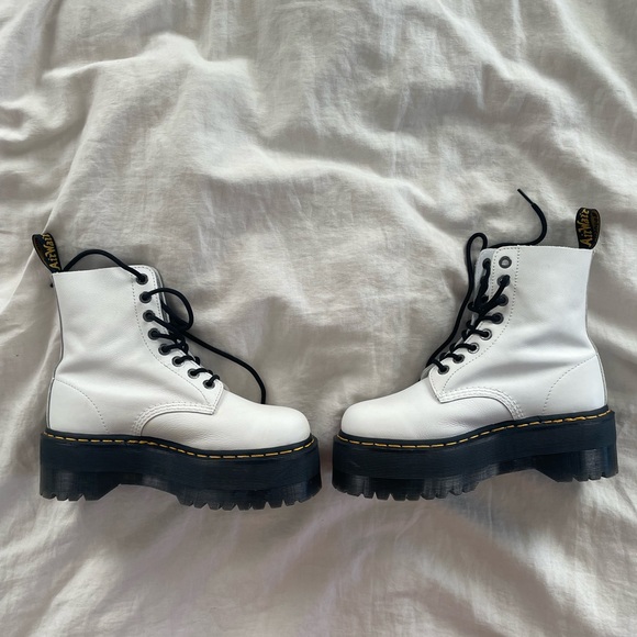 1460 PASCAL MAX LEATHER PLATFORM BOOTS US9 - Picture 4 of 5